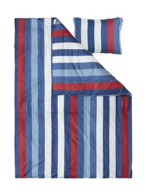 Saltvik Marin Randigt Maritim Mikrofiber Bäddset Enkeltäcke 150x210 Lord Nelson Victory