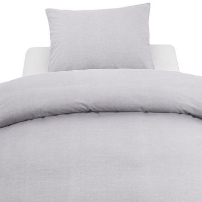 Enfärgat Lila Washed Bäddset Enkeltäcke 150x210 Borganäs of Sweden