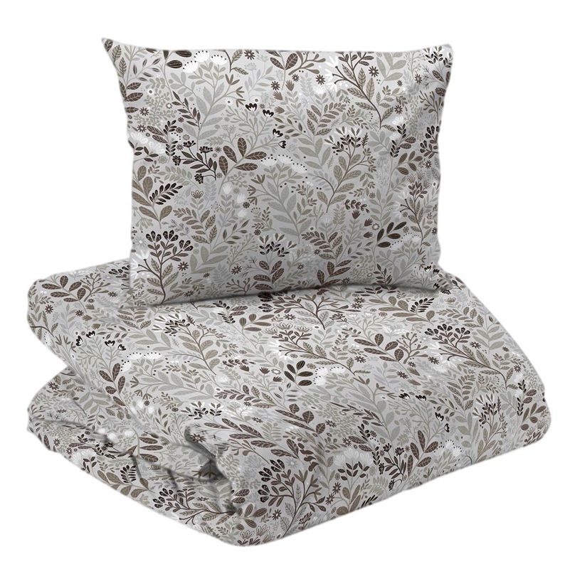 Hage Beige Blommigt Bäddset Enkeltäcke 150x210 Redlunds