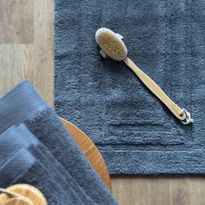 Turin Gråblå Badrumsmatta Classic Textile