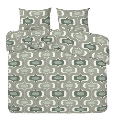 Ludvig Ljusgrön Bäddset Dubbeltäcke 220x210 Redlunds