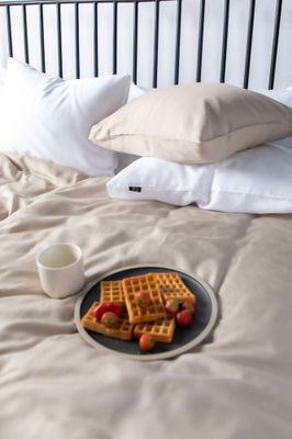 Örngott Nottingham Percale Lyocell Sand 50x60 Kosta Linnewäfveri