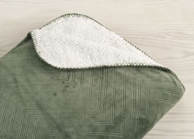 Pläd Sherpa Grön 130x170 Borganäs of Sweden