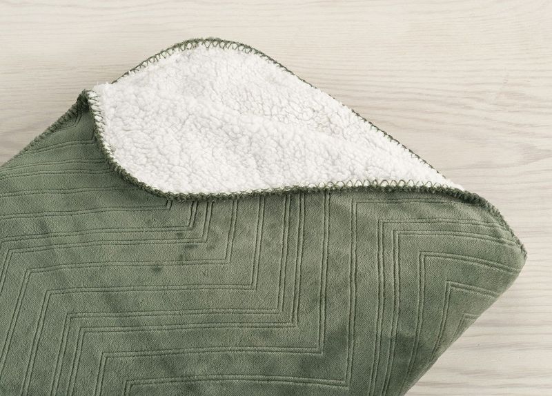Pläd Sherpa Grön 130x170 Borganäs of Sweden