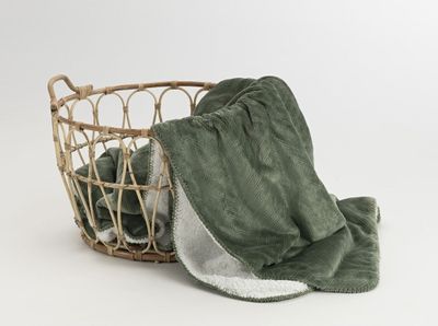 Pläd Sherpa Grön 130x170 Borganäs of Sweden