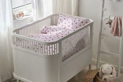 Hjärtrud Rosa Barn Bäddset Spjälsäng 100x130 Borganäs of Sweden