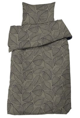 Hugo Khaki/grön Bäddset Enkeltäcke 150x210 Redlunds