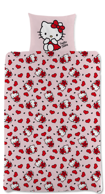 Hello Kitty Rosa Barn Bäddset Enkeltäcke 150x210
