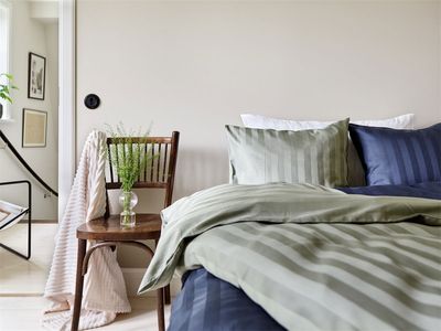 Hotell Mirage Bäddset Satin Grön Enkeltäcke 150x210 Redlunds