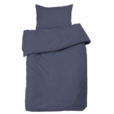 Elton Navy Bäddset BCI Bomull Enkeltäcke 150x210 Nina Royal