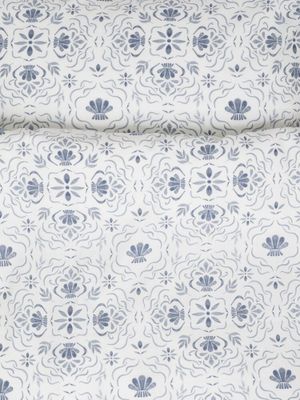 Torgestad Blå Bäddset Enkeltäcke 150x210 Kosta Linnewäfveri