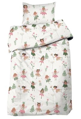 Älvor Vit Barn Bäddset Enkeltäcke 150x210 Redlunds