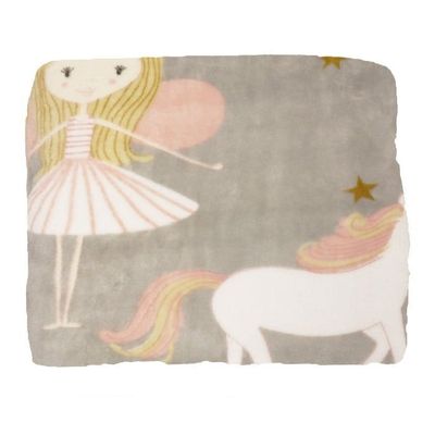 Nellie Prinsessa Grå Pläd Barn 130x150 Redlunds