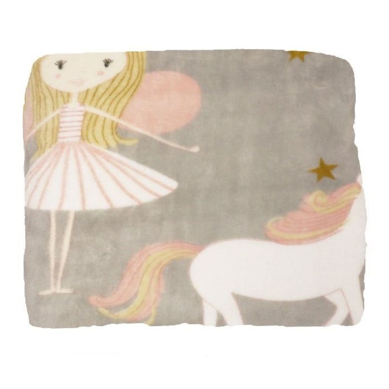 Nellie Prinsessa Grå Pläd Barn 130x150 Redlunds