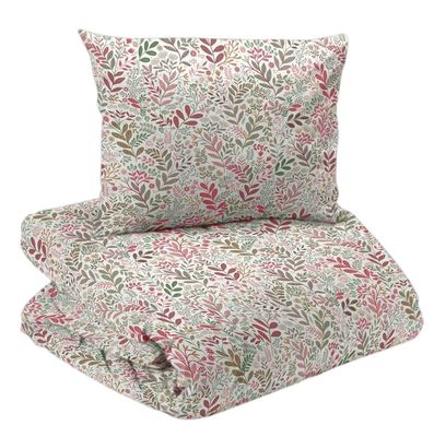 Hage Pistage Blommigt Bäddset Enkeltäcke 150x210 Redlunds