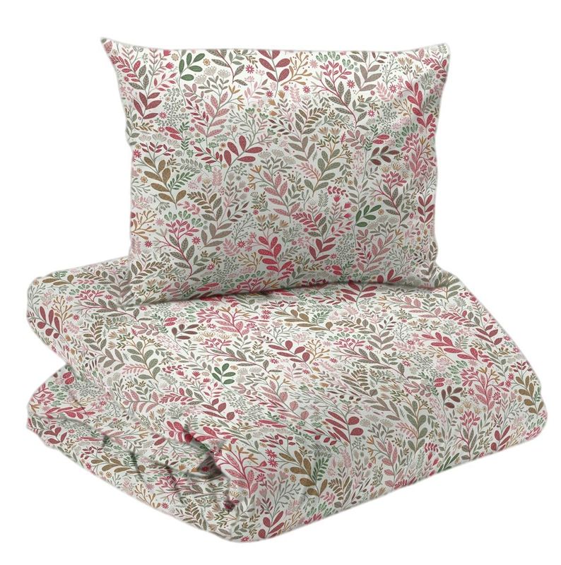 Hage Pistage Blommigt Bäddset Enkeltäcke 150x210 Redlunds