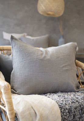 Enfärgat Grå Rolling Bäddset Dubbeltäcke 220x210 Borganäs of Sweden