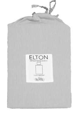 Elton Ljusgrå Bäddset BCI Bomull Enkeltäcke 150x210 Nina Royal