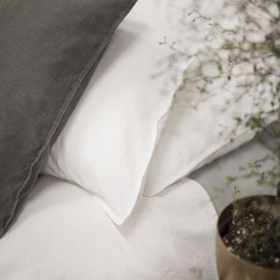 Enfärgat Vit Washed Bäddset Dubbeltäcke 220x210 Borganäs of Sweden
