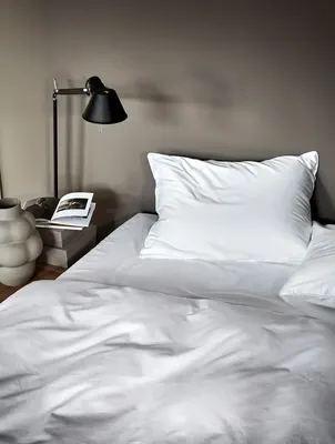 Siena Vit Giza Bomull Satin Bäddset Enkeltäcke 150x210 Höie