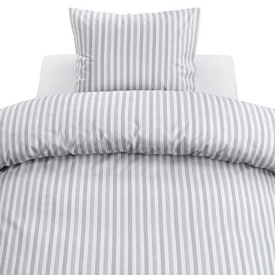 Mirjam Blå Randigt Bäddset Enkeltäcke 150x210 Borganäs of Sweden