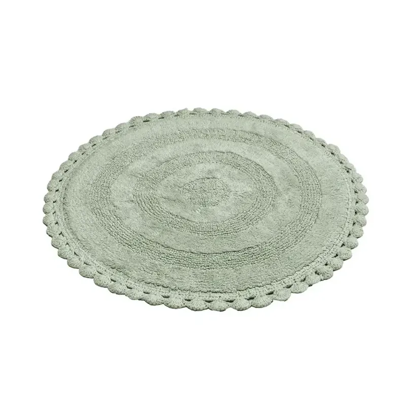 Rimini Grön Rund Badrumsmatta Classic Textile