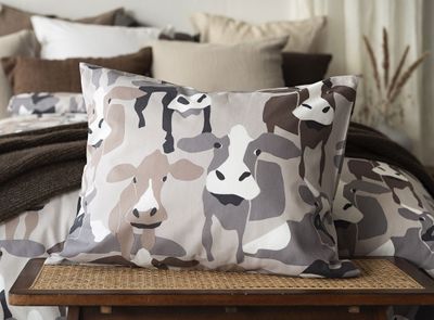 Kossor Beige/Brun Bäddset Enkeltäcke 150x210 Borganäs of Sweden