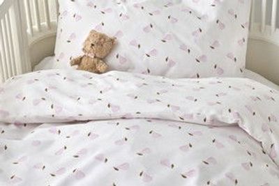 Päron Rosa Barn Bäddset Spjälsäng 100x130 Borganäs of Sweden