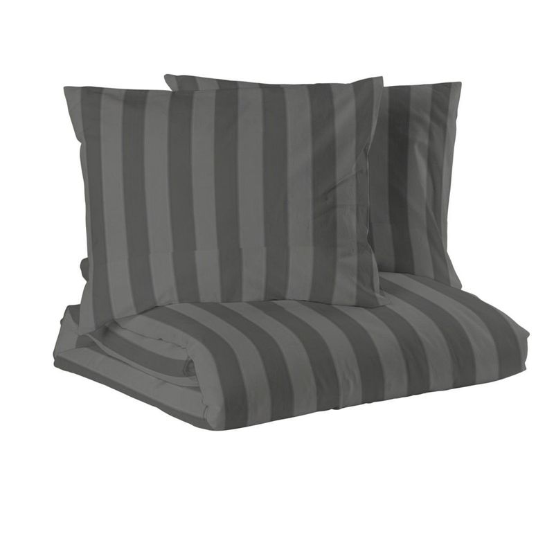 Hotell Mirage Bäddset Satin Mörkgrå Dubbeltäcke 220x210 Redlunds