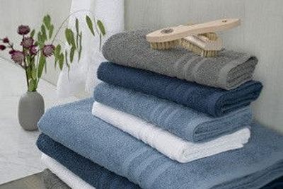 Basic Frotté Marinblå Badrumshandduk Borganäs of Sweden