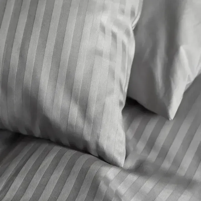 Örngott Pearl Grå Satin Randigt 50x60 Classic Textile