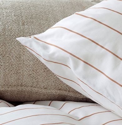 Saga Rost Randigt Bäddset Dubbeltäcke 220x210 Borganäs of Sweden