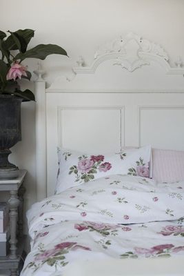 New Dawn Blommor Rosa Bäddset Enkeltäcke 150x210 Borganäs of Sweden