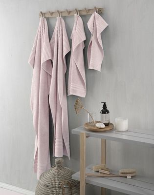 Basic Frotté Rosa Badrumshandduk Borganäs of Sweden