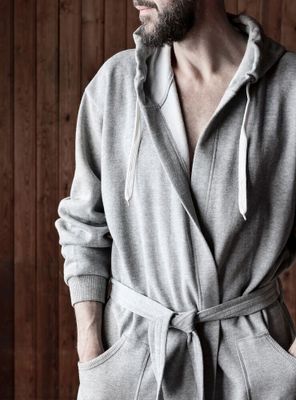 Morgonrock College Ljusgrå Kosta Linnewäfveri