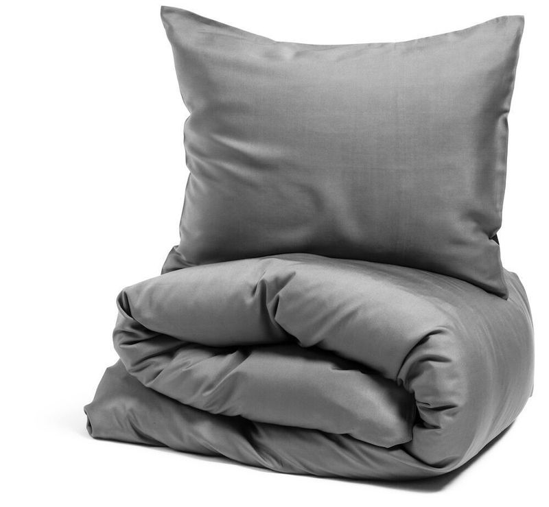 Nottingham Percale Lyocell Ljusgrå Bäddset Dubbeltäcke 230x220 Kosta Linnewäfveri