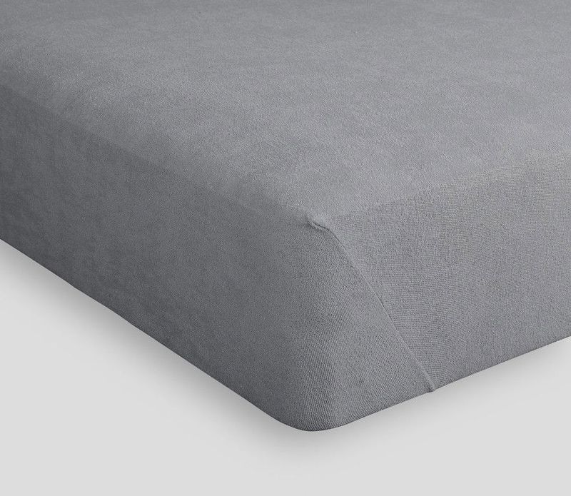 Sängöverdrag Grå Stretchfrotté 180x200 Borganäs of Sweden