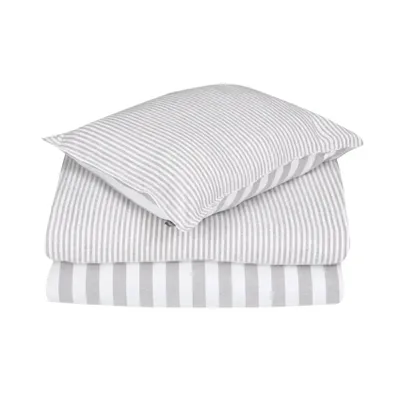 Örngott Funäsdalen Flanell Randigt Ljusbrun 50x60 Classic Textile