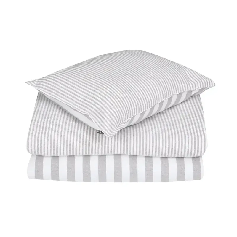 Örngott Funäsdalen Flanell Randigt Ljusbrun 50x60 Classic Textile