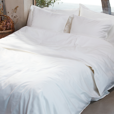 Bamboo Solid Bright White Påslakan 150x210 Gripsholm