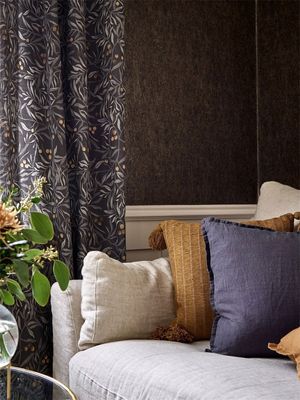 Linne Mörkgrå Kuddfodral 45x45 Redlunds