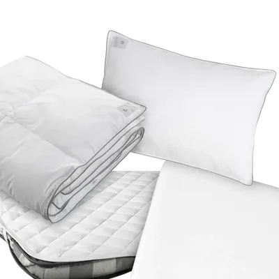 Spjälsängspaket Bas – Täcke, Kudde, Lakan & Madrasskydd