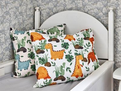 Danilo Blå/Grön Dinosaurier Barn Bäddset Enkeltäcke 150x210 Redlunds