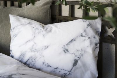 Marmor Vit Bäddset Enkeltäcke 150x210 Borganäs of Sweden