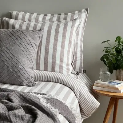 Örngott Funäsdalen Flanell Randigt Ljusbrun 50x60 Classic Textile