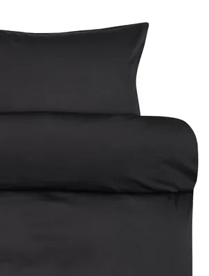 Harmoni Satin Svart Bäddset Enkeltäcke 150x210 Höie