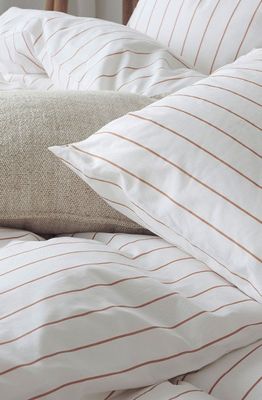 Saga Rost Randigt Bäddset Enkeltäcke 150x210 Borganäs of Sweden