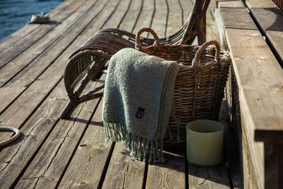 Pläd Sjövallen Grön 130x170 cm Kosta Linnewäfveri