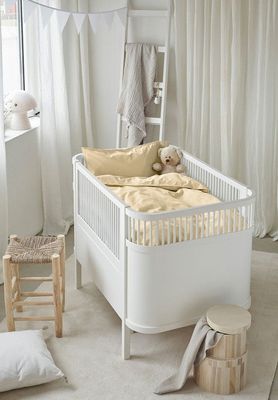 Enfärgat Gul Humble Bäddset Barn Spjälsäng 100x130 Borganäs of Sweden