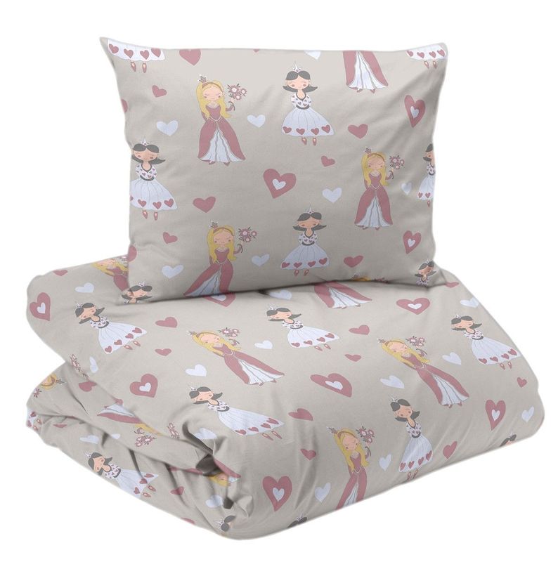 Prinsessa Beige Barn Bäddset Enkeltäcke 150x210 Redlunds